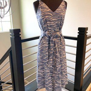NWT Gap Animal Print Linen Sleeveless Dress Sz XS